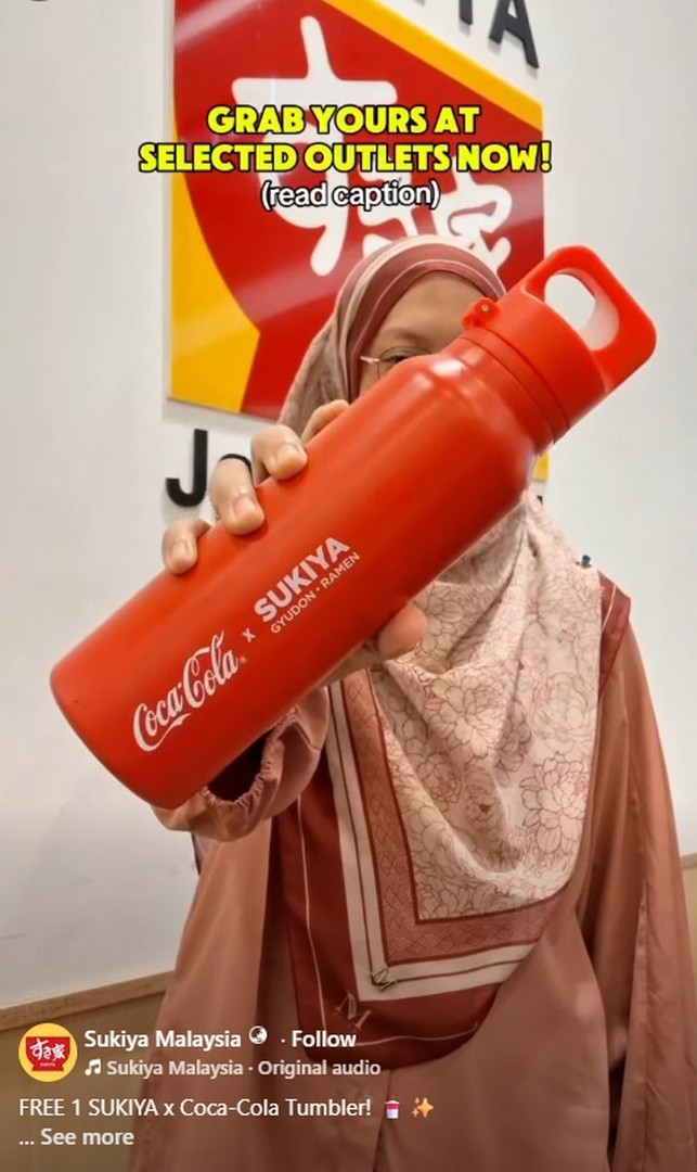 Sukiya-Malaysia-Free-Sukiya-x-Coca-Cola-Tumbler-Promotion 1–31 July 2026: Sukiya Malaysia Free Sukiya x Coca-Cola Tumbler Promotion with Minimum RM50 Spend at Selected Outlets