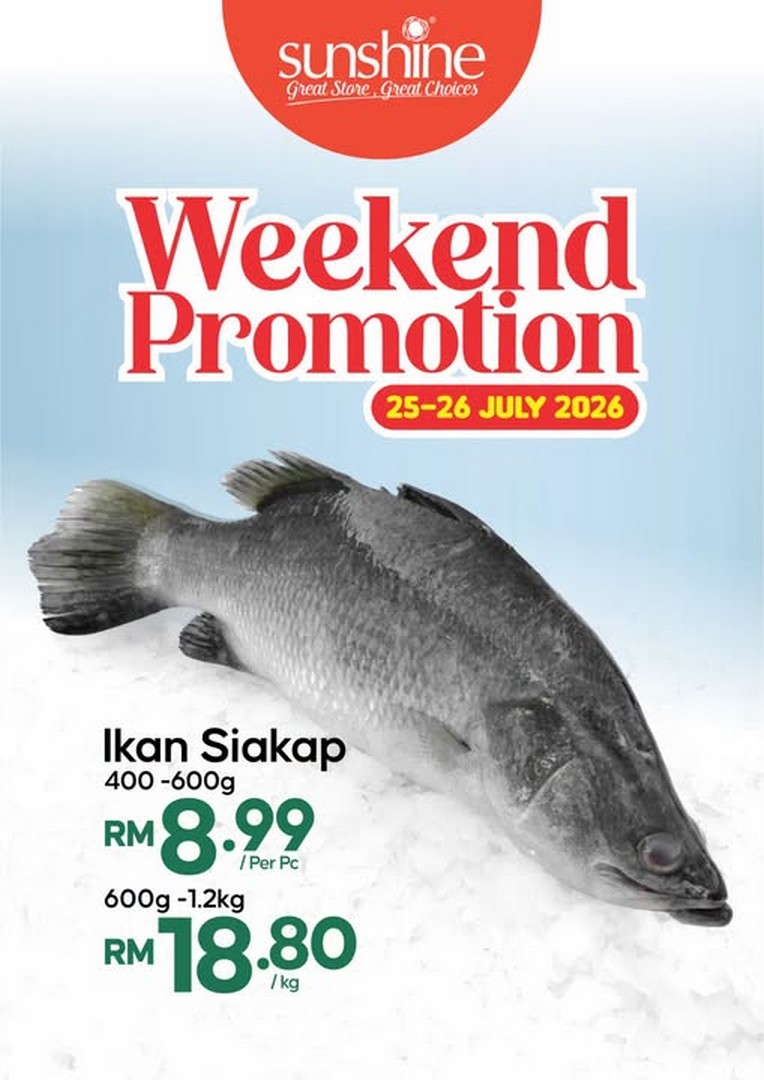 Sunshine-Retail-Penang-Fresh-Ikan-Siakap-Weekend-Promotion 25-26 July 2026: Sunshine Retail Penang Fresh Ikan Siakap Weekend Promotion, Affordable Fresh Seafood Deals at Sunshine Hypermarket Sunshine Central Penang