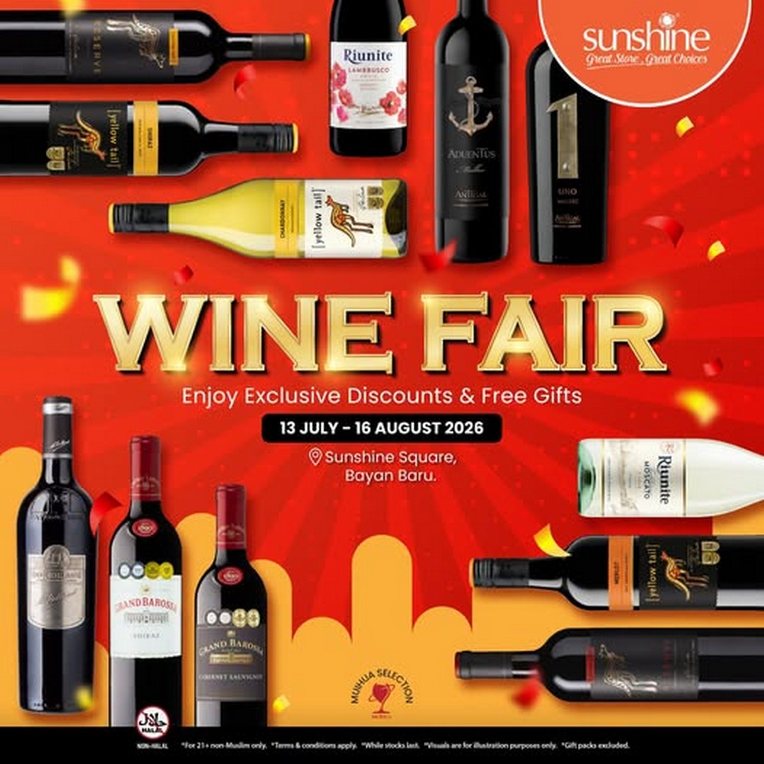 Sunshine-Retail-Penang-Wine-Fair-Promotion 13 July–16 August 2026: Sunshine Retail Penang Wine Fair Promotion at Sunshine Square Bayan Baru – Discover Premium Wines and Spirits in Penang