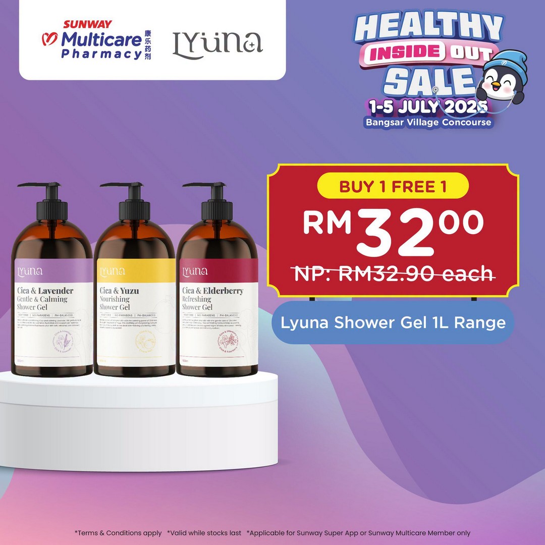 Sunway-Multicare-Pharmacy-Healthy-Inside-Out-Sale-4 1–5 July 2026: Sunway Multicare Pharmacy Healthy Inside Out Sale – Enjoy Massive Savings on Lyuna Essentials at Bangsar Village Promotion