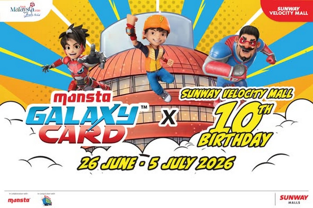 Sunway-Velocity-Mall-10th-Birthday-MONSTA-Mission-Promotion 26 June – 5 July 2026: Sunway Velocity Mall 10th Birthday MONSTA Mission Promotion – Spend from RM80 and RM350 to Redeem Exclusive Rewards, Hero Utility Pack, RM50 Famsy Cash Voucher and Stand a Chance to Win Prizes Worth Over RM25,000