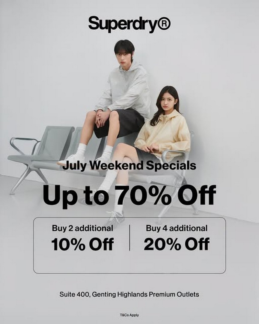 Superdry-Outlet-Special-Sale-at-Genting-Highlands-Premium-Outlets 1–31 July 2026: Superdry Outlet Special Sale at Genting Highlands Premium Outlets – Enjoy Up to 70% Off Plus Extra Savings Throughout July