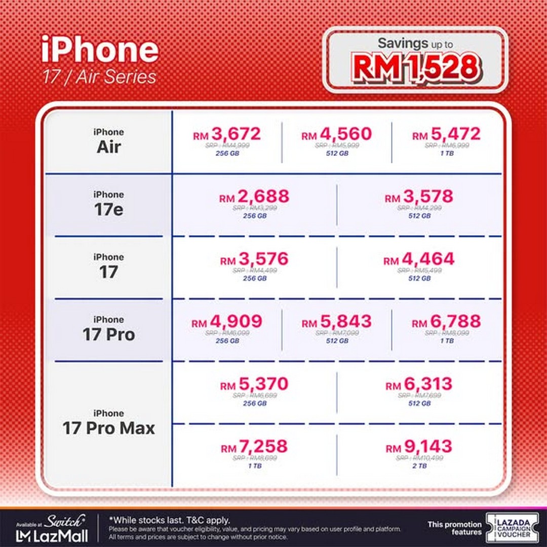 Switch-Malaysia-7.7-Lazada-Sale-Promotion-1 6-9 July 2026: Switch Malaysia 7.7 Lazada Sale Promotion – Save Up to RM2,293 on Apple Products via Official Lazada Store