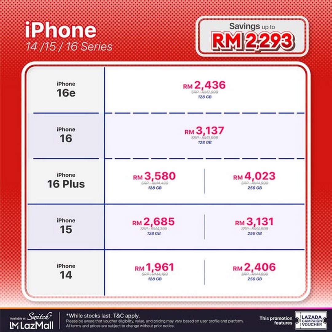 Switch-Malaysia-7.7-Lazada-Sale-Promotion-2 6-9 July 2026: Switch Malaysia 7.7 Lazada Sale Promotion – Save Up to RM2,293 on Apple Products via Official Lazada Store