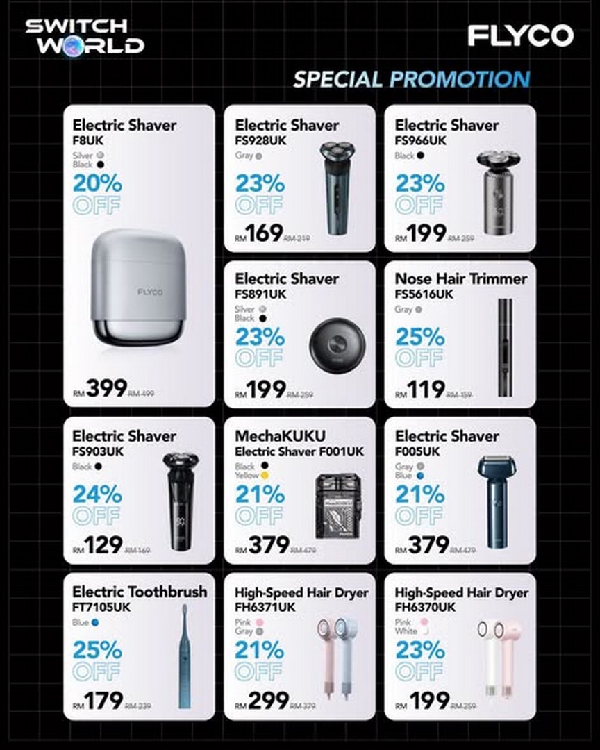 Switch-Malaysia-Switch-World-2026-Flyco-Bundle-Deals-2 23-26 July 2026: Switch Malaysia: Switch World 2026 Flyco Bundle Deals Promotion with Up to 32% OFF and Free Gifts at Aman Central