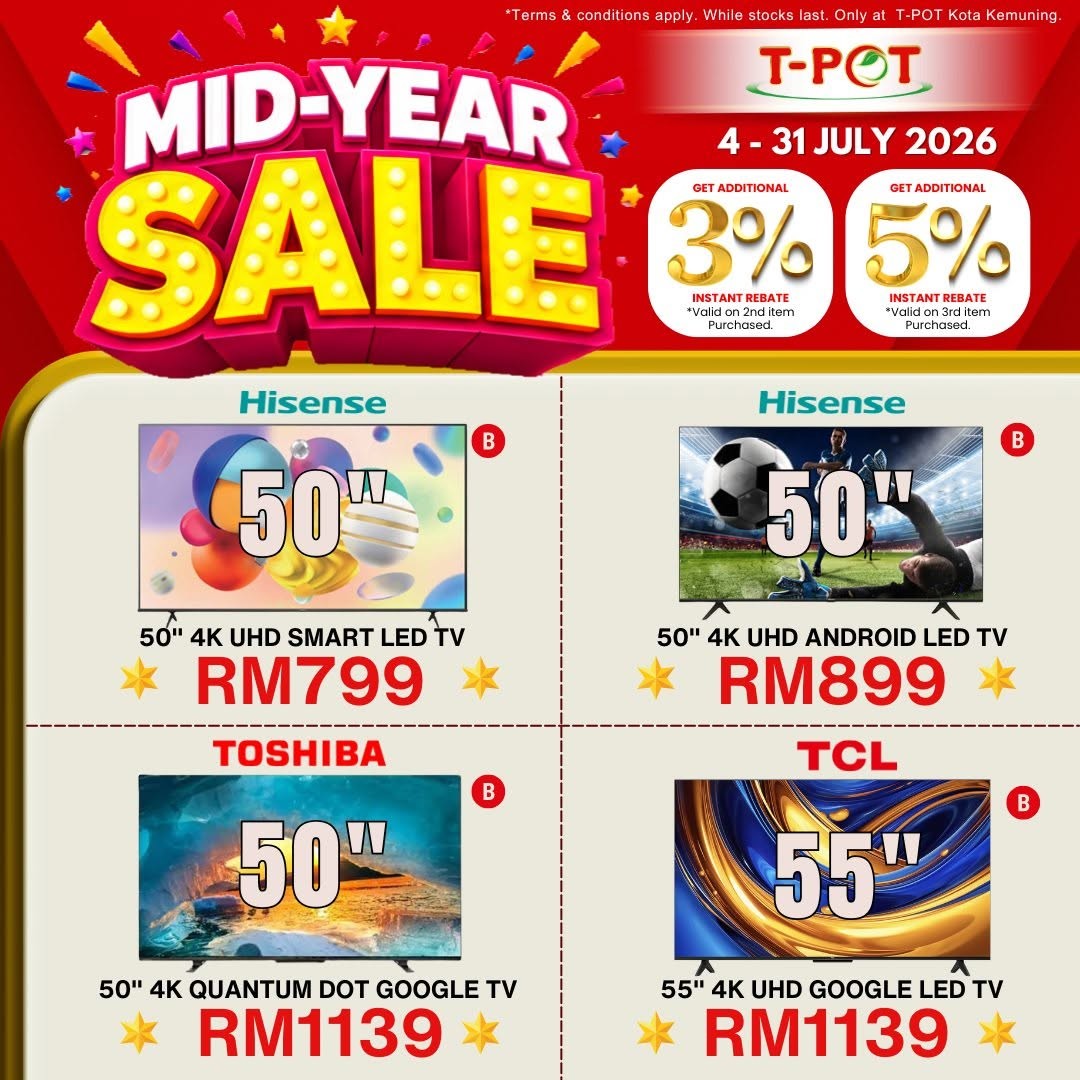 T-Pot-Malaysia-Mid-Year-Sale-Promotion-11 4–31 July 2026: T-Pot Malaysia Mid-Year Sale Promotion – Buy More, Save More on Home Appliances with Exclusive Energy Rebates