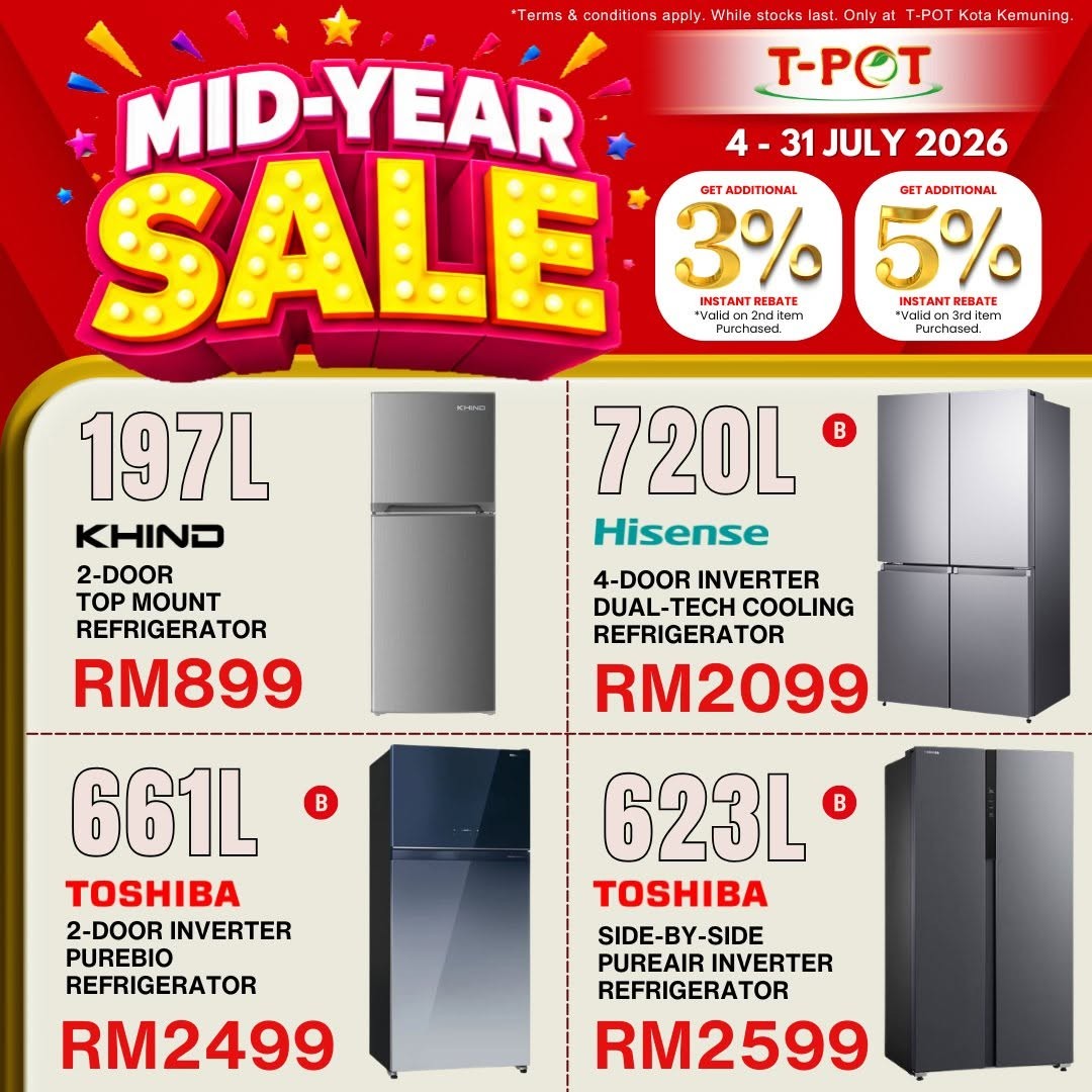 T-Pot-Malaysia-Mid-Year-Sale-Promotion-7 4–31 July 2026: T-Pot Malaysia Mid-Year Sale Promotion – Buy More, Save More on Home Appliances with Exclusive Energy Rebates