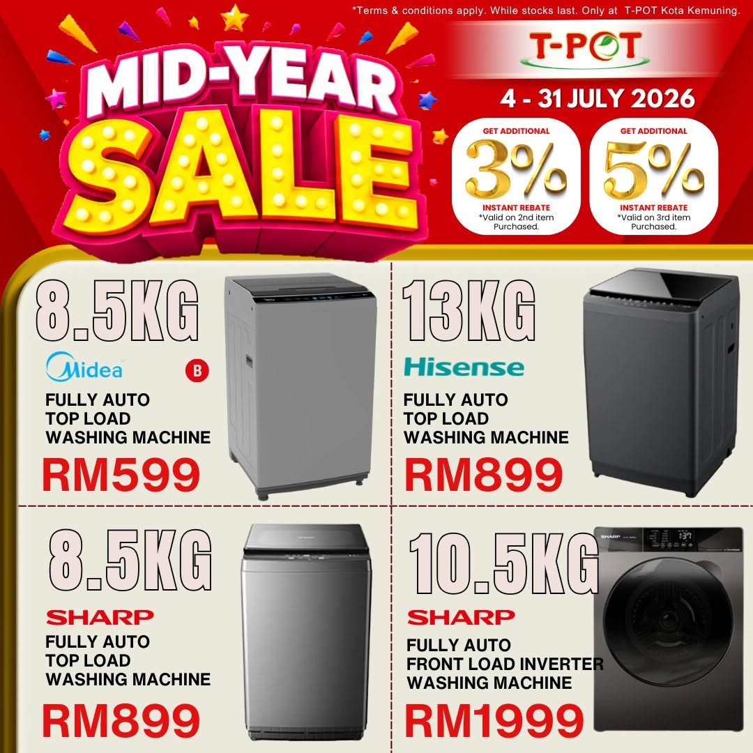 T-Pot-Malaysia-Mid-Year-Sale-Promotion-8 4–31 July 2026: T-Pot Malaysia Mid-Year Sale Promotion – Buy More, Save More on Home Appliances with Exclusive Energy Rebates