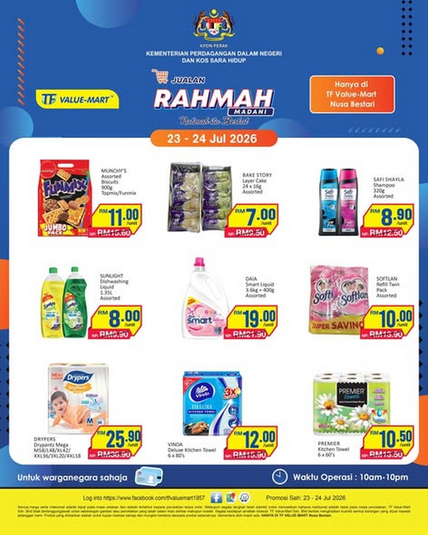 TF-Value-Mart-Malaysia-Jualan-Rahmah-Promotion-2 23-24 July 2026: TF Value-Mart Malaysia Jualan Rahmah Promotion at TF Value-Mart Nusa Bestari with Great Everyday Savings