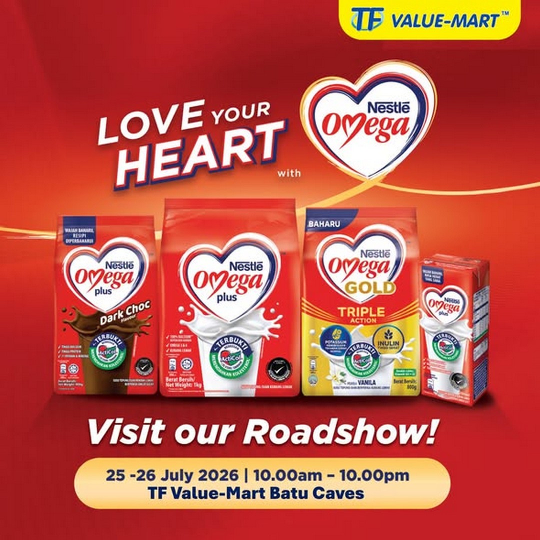 TF-Value-Mart-Nestle-Omega-Love-Your-Heart-Roadshow-Promotion 25-26 July 2026: TF Value-Mart: Nestlé Omega Love Your Heart Roadshow Promotion with Free Health Check, Product Samples and Exclusive Gifts at Batu Caves