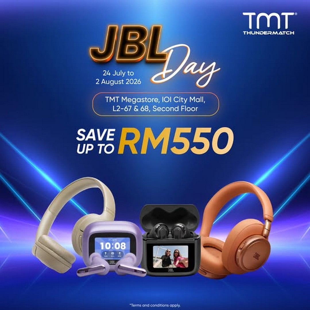 TMT-Malaysia-JBL-Day-Sale-Promotion 24 July-2 August 2026: TMT Malaysia JBL Day Sale Promotion: Enjoy Up To RM550 Savings On JBL Earbuds And Headphones At TMT Megastore IOI City Mall