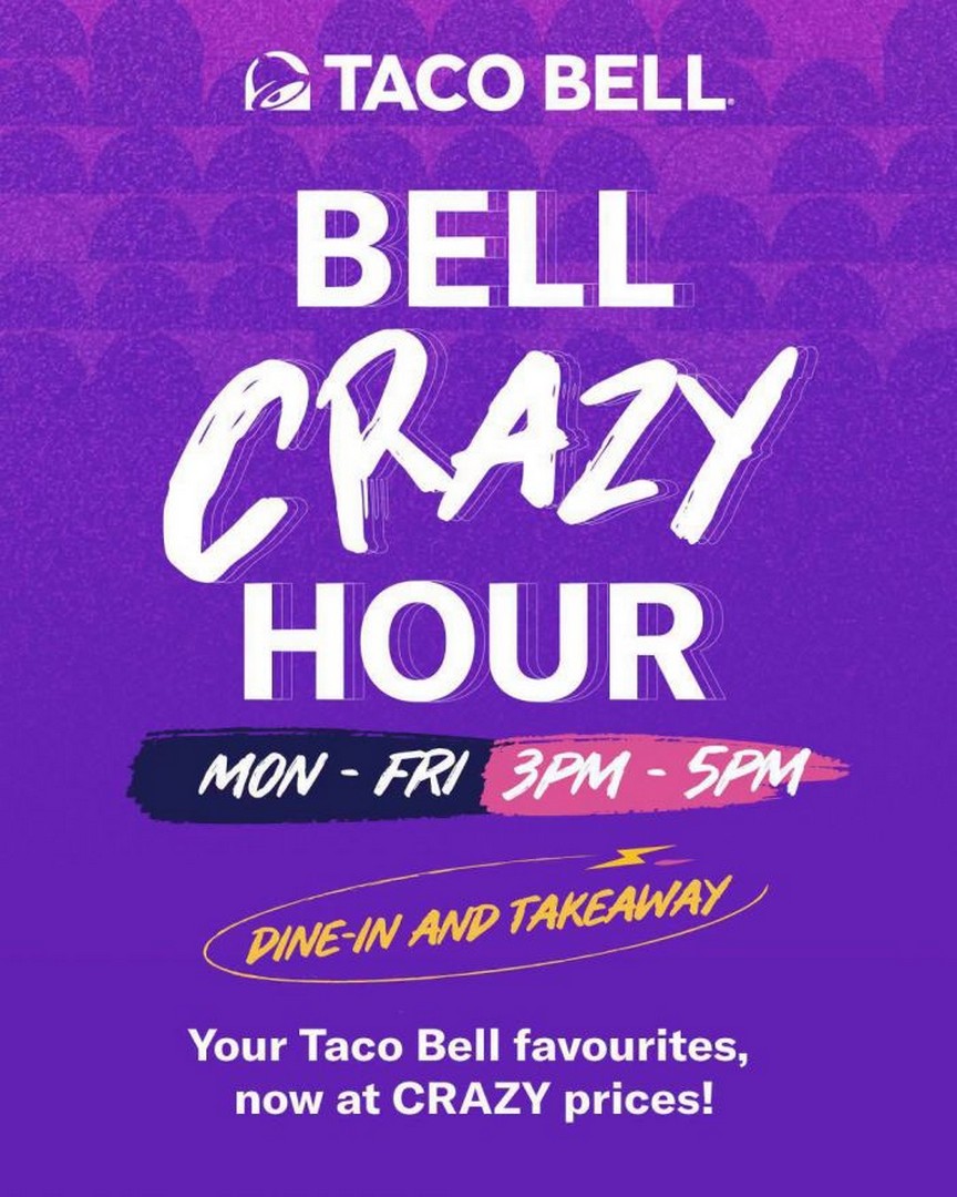 Taco-Bell-Malaysia-Bell-Crazy-Hour-Promotion 15 July-31 August 2026: Taco Bell Malaysia Bell Crazy Hour Promotion, Enjoy 2 Regular Combos from RM28 During Afternoon Deal