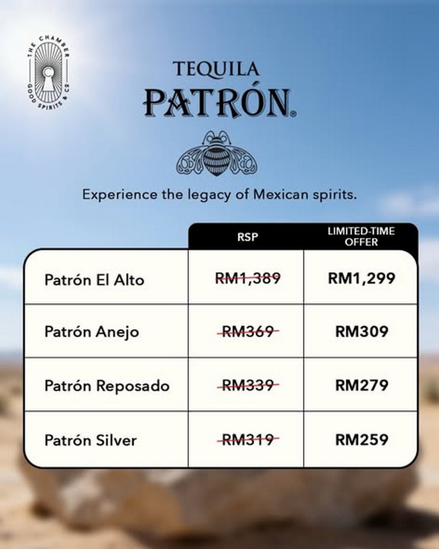The-Chamber-Art-of-Agave-Promotion-–-Discover-Exclusive-Patron-Tequila-1 6 July 2026 onwards: The Chamber Art of Agave Promotion – Discover Exclusive Patrón Tequila Offers, Tastings and Masterclasses Across Malaysia