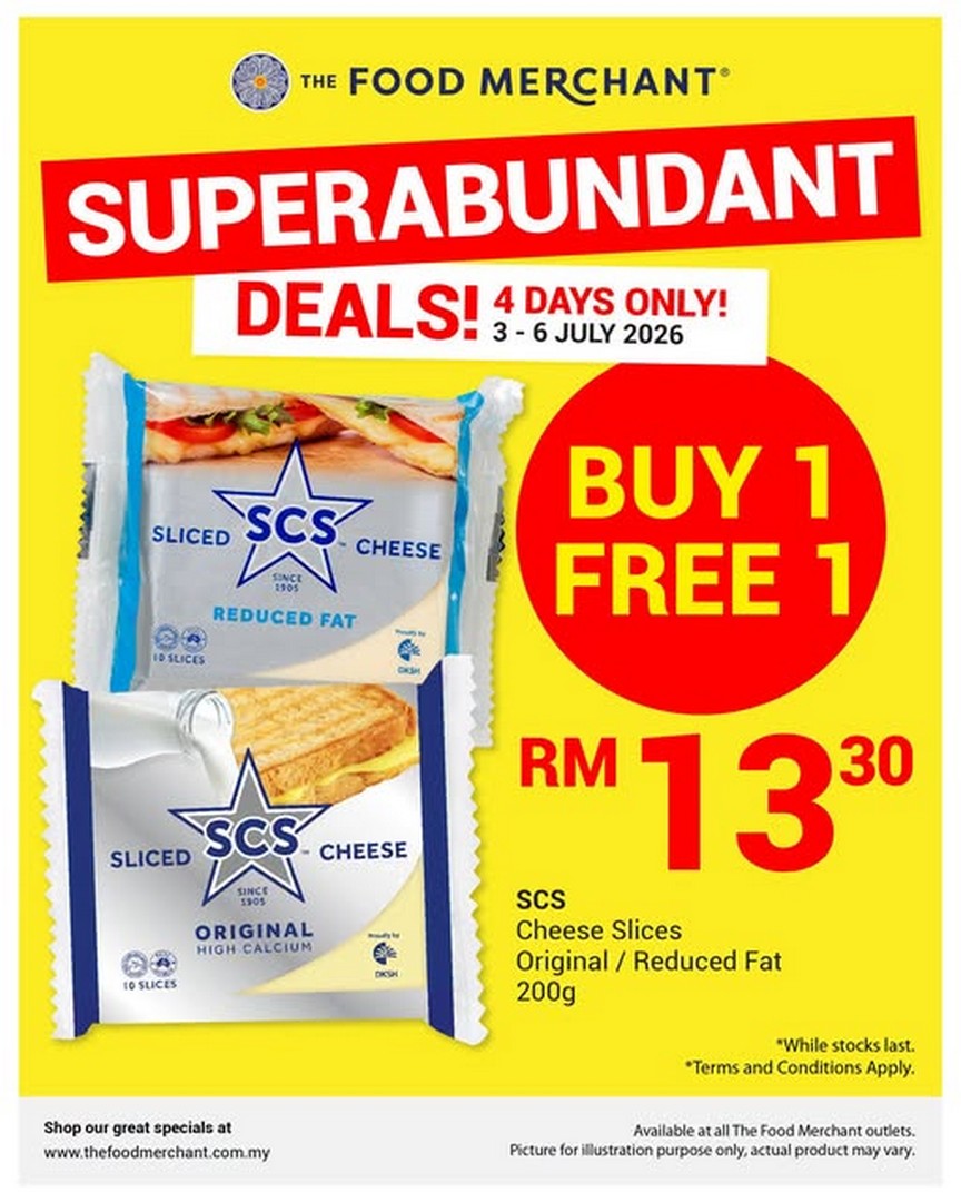The-Food-Merchant-SCS-Cheese-Slices-Promotion 3–6 July 2026: The Food Merchant SCS Cheese Slices Promotion – Enjoy Superabundant Deals on Creamy Cheese for Everyday Meals