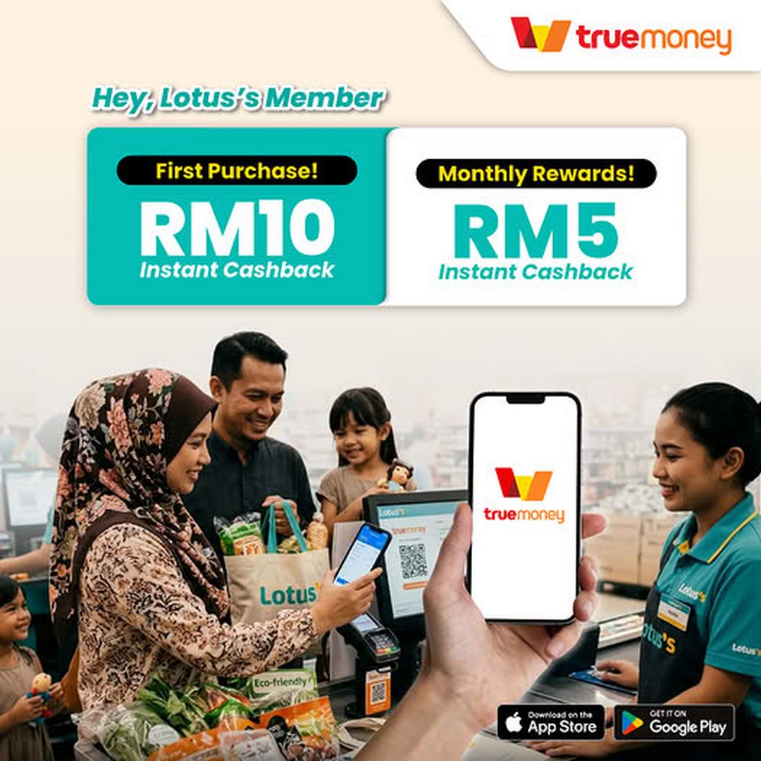 TrueMoney-Malaysia-Cashback-Promotion-at-Lotuss 31 July 2026 onwards: TrueMoney Malaysia Cashback Promotion at Lotus's, Earn Extra Rewards with Every Payment