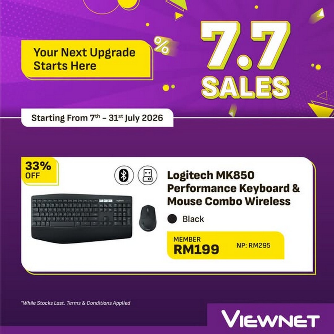 Viewnet-Computer-System-Sdn-Bhd-7.7-Sale-Promotion 7-31 July 2026: Viewnet Computer System Sdn Bhd 7.7 Sale Promotion – Exclusive Member Prices on Keyboards, Mice and PC Accessories at Plaza Low Yat Kuala Lumpur