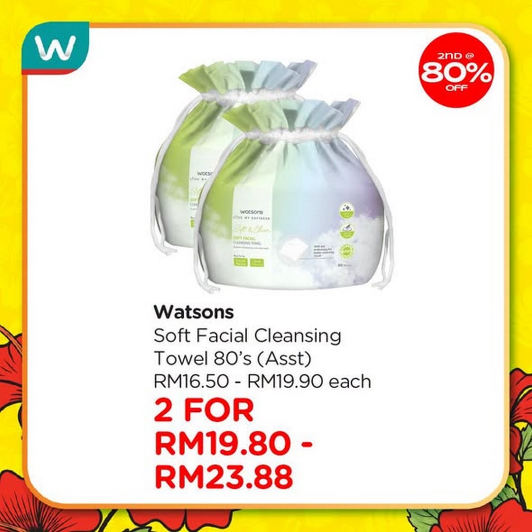 Watsons-Malaysia-Sale-Promotion-1 23 July-2 September 2026: Watsons Malaysia, Sale Promotion: Up to 80% Discount on Second Item Watsons Collection Products Plus Holiday Package Giveaway