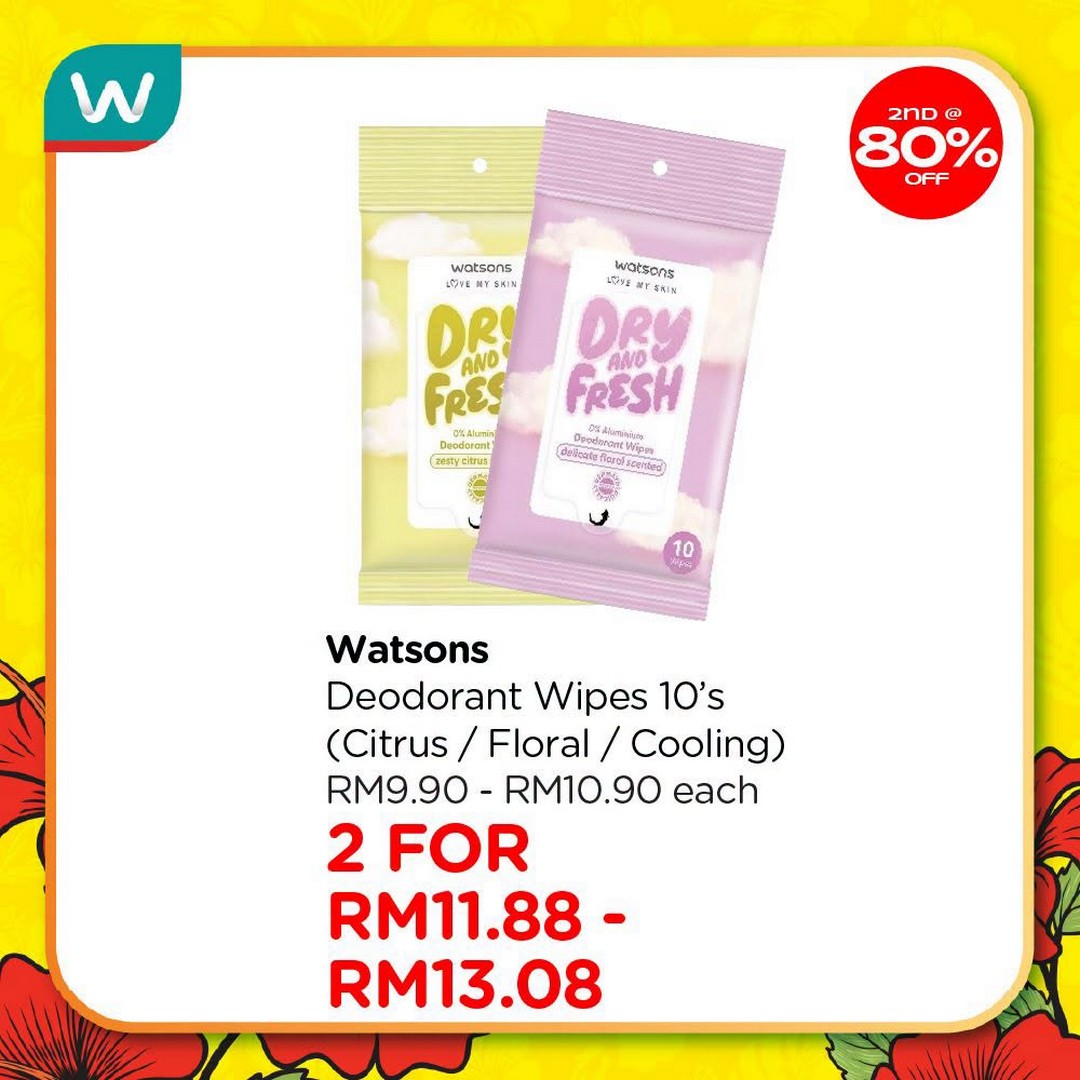 Watsons-Malaysia-Sale-Promotion-10 23 July-2 September 2026: Watsons Malaysia, Sale Promotion: Up to 80% Discount on Second Item Watsons Collection Products Plus Holiday Package Giveaway