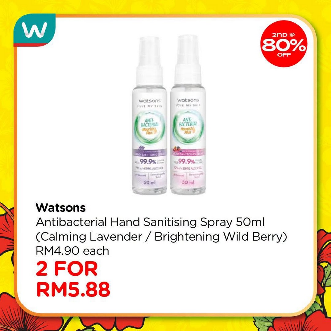 Watsons-Malaysia-Sale-Promotion-6 23 July-2 September 2026: Watsons Malaysia, Sale Promotion: Up to 80% Discount on Second Item Watsons Collection Products Plus Holiday Package Giveaway