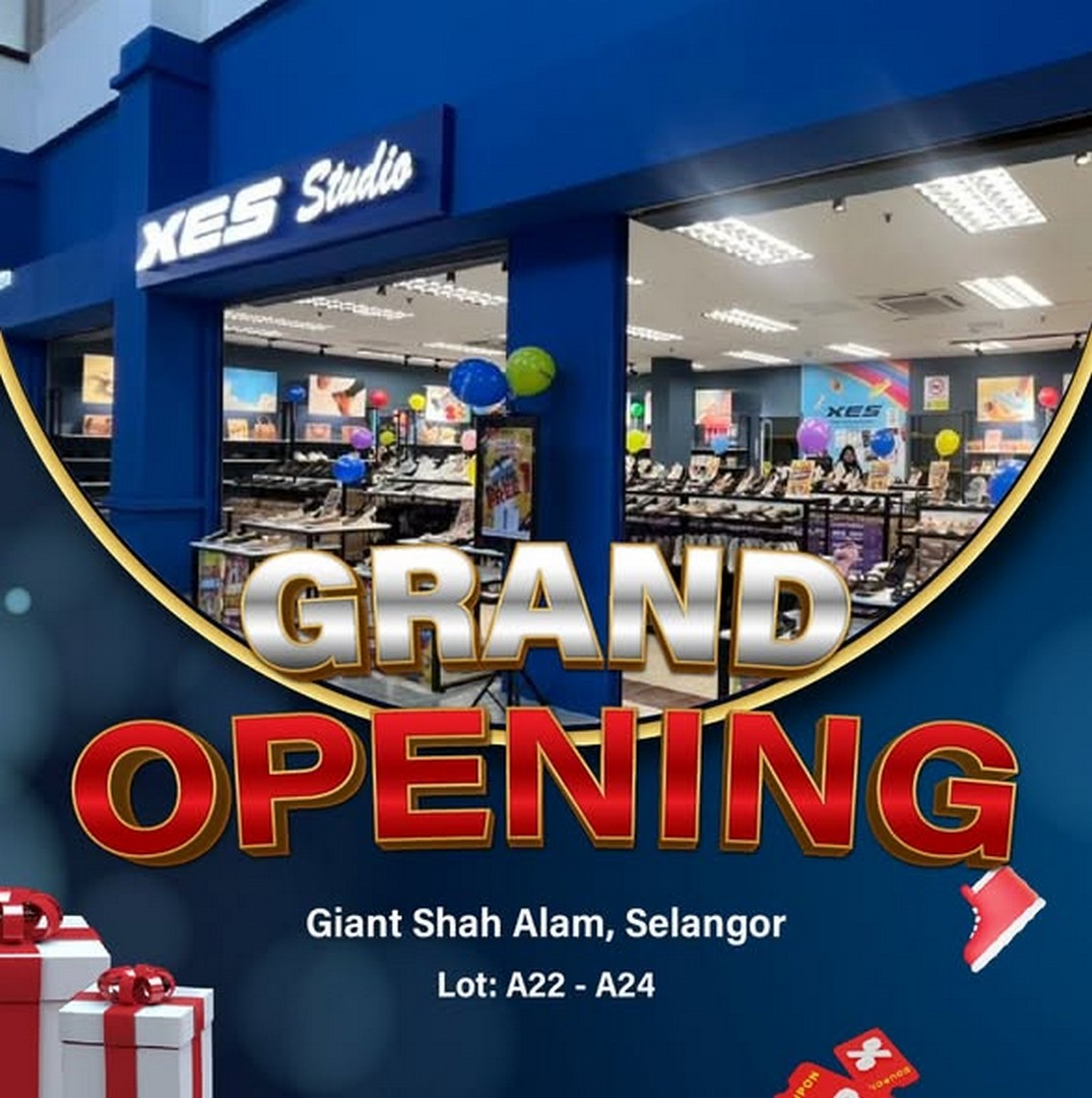 XES-Shoes-Grand-Opening-Promotion-at-Giant-Shah-Alam 30 July-2 August 2026: XES Shoes Grand Opening Promotion at Giant Shah Alam, Selangor with Buy 1 Free 1 Deals, Free Gifts and Gashapon Rewards