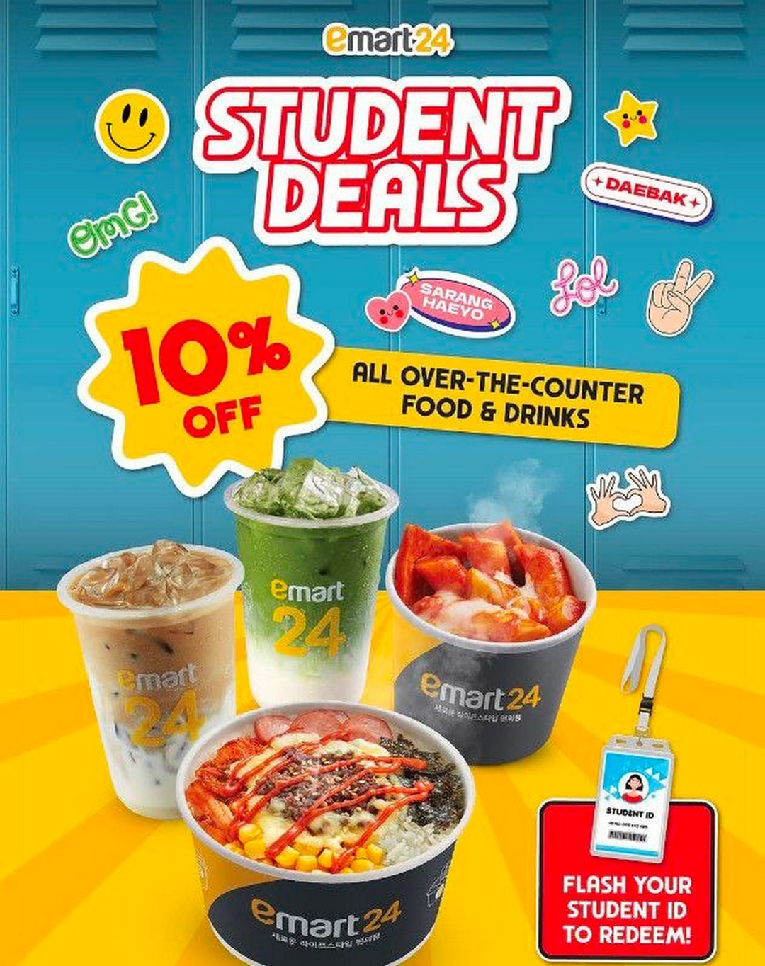 emart24-Malaysia-Student-Deals-Promotion 25 July 2026 onwards: emart24 Malaysia: Student Deals Promotion, Enjoy 10% OFF Food & Drinks with Valid Student ID at All Outlets