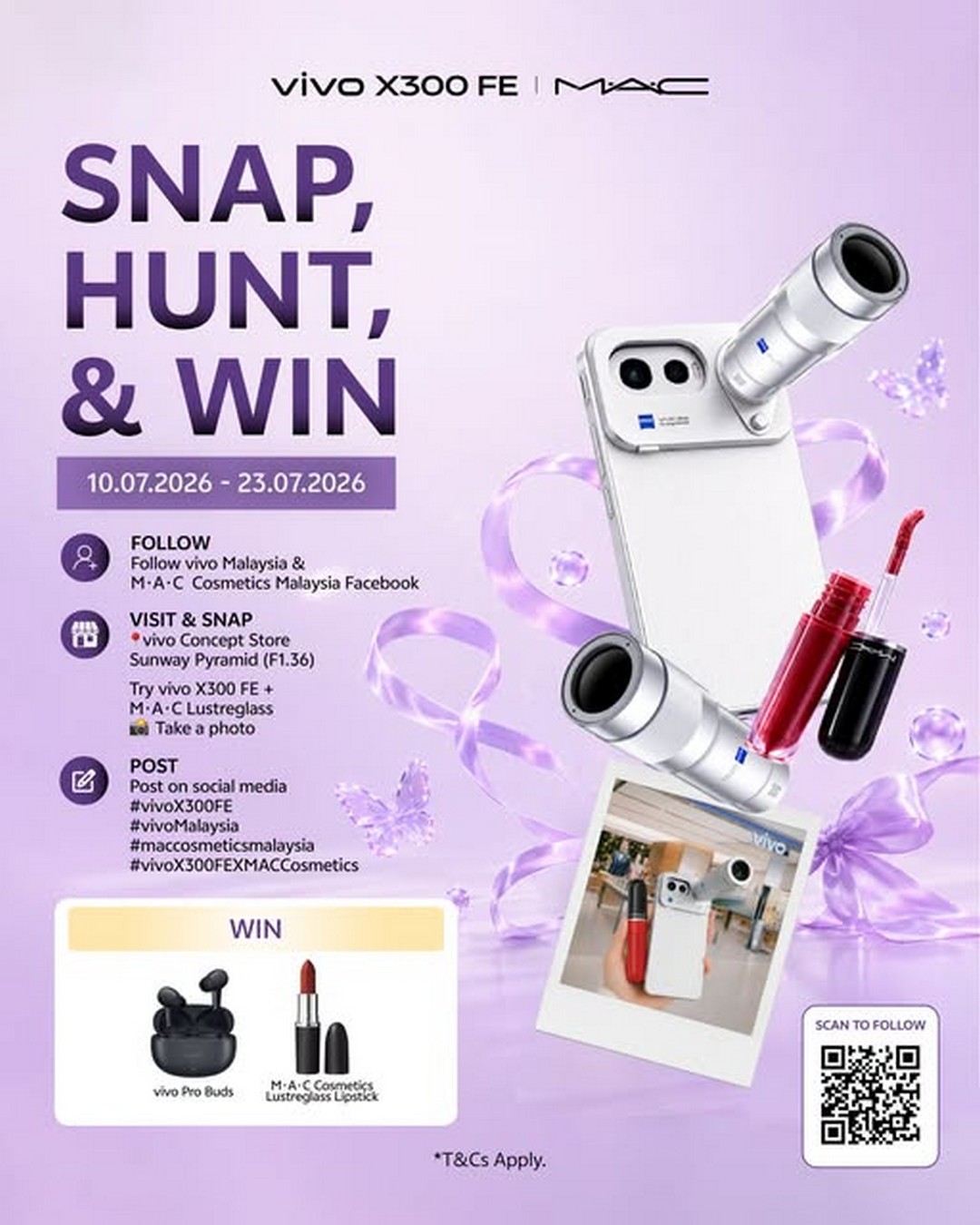 vivo-Malaysia-x-M·A·C-Cosmetics-Malaysia-Snap-Win-Giveaway-Promotion 10-23 July 2026: vivo Malaysia x M·A·C Cosmetics Malaysia Snap & Win Giveaway Promotion – Visit Sunway Pyramid for Your Chance to Win Exclusive Prizes