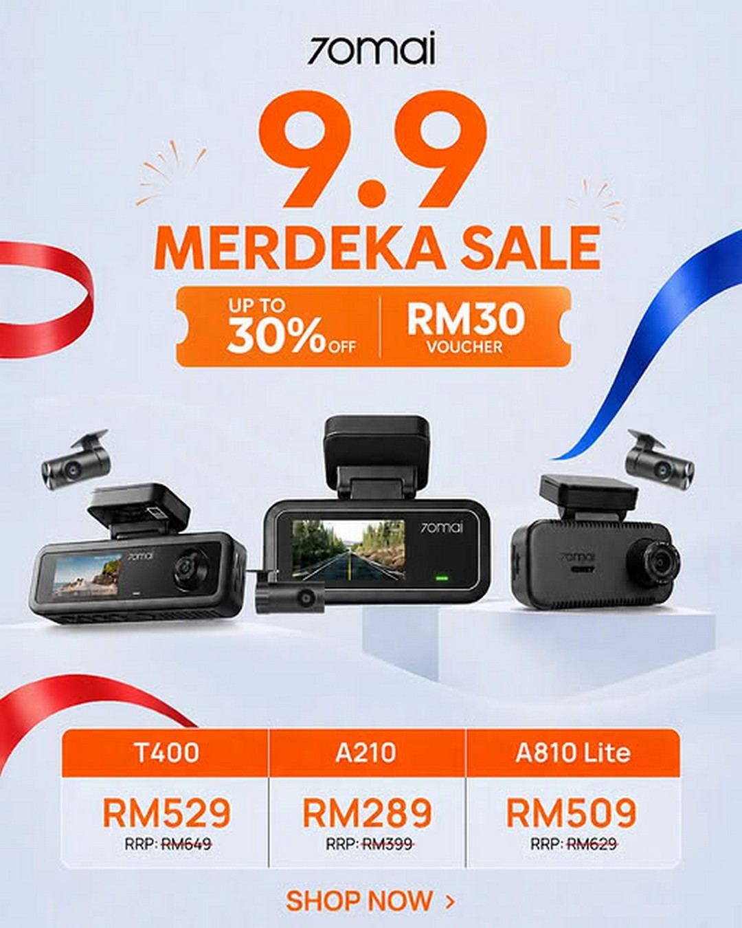 70mai-Malaysia-9.9-Merdeka-Sale-–-Up-to-30-OFF 28 August 2026 onwards: 70mai Malaysia 9.9 Merdeka Sale – Up to 30% OFF Dashcams, RM30 Voucher & Prices From RM289