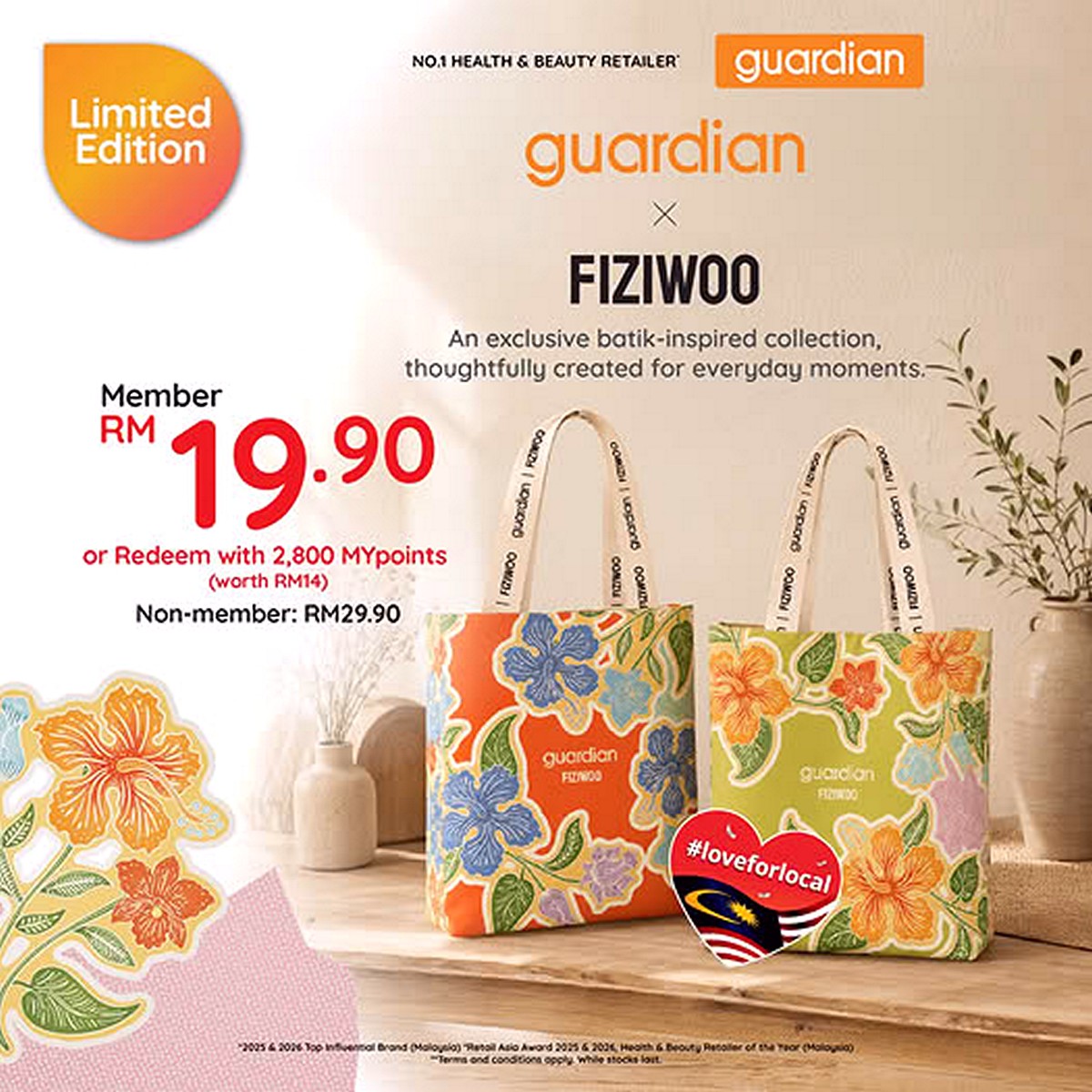 756591105_122139841677086051_5969528955997047032_n 29 July-1 September 2026: Guardian Malaysia: Limited Edition Guardian x FIZIWOO Batik Tote Bag Promotion from RM19.90