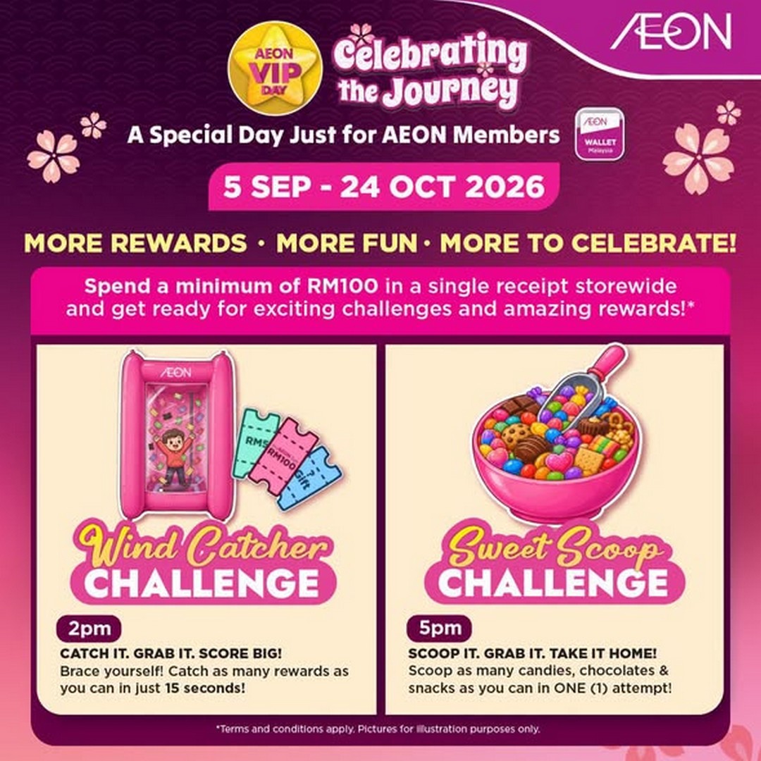 AEON-Malaysia-AEON-VIP-Day-Promotion-1 5 September-24 October 2026: AEON Malaysia, AEON VIP Day Promotion with RM5 e-Vouchers, RM10 Reward Vouchers and Live Challenges