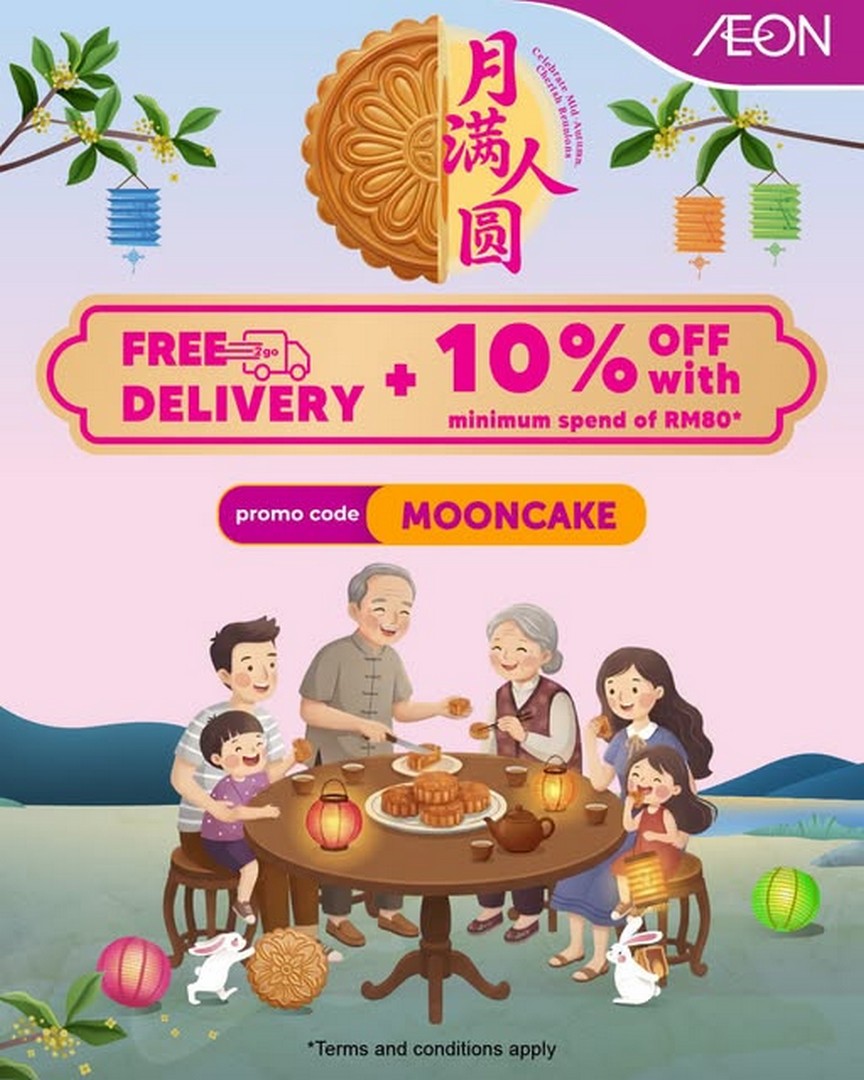 AEON-Malaysia-Mid-Autumn-Promotion-With-10-Off 24 August 2026 onwards: AEON Malaysia: Mid-Autumn Promotion With 10% Off and Free myAEON2go Delivery