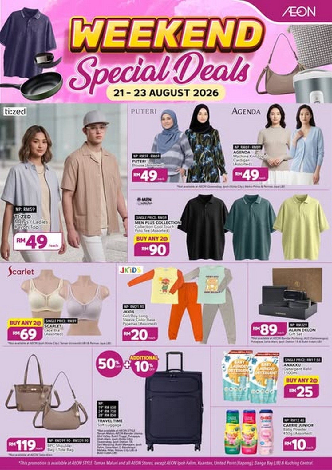 AEON-Malaysia-Weekend-Special-Deals-Promotion 21-23 August 2026: AEON Malaysia Weekend Special Deals Promotion: Refresh Your Style with Fashion, Home Essentials and Kitchenware Bargains
