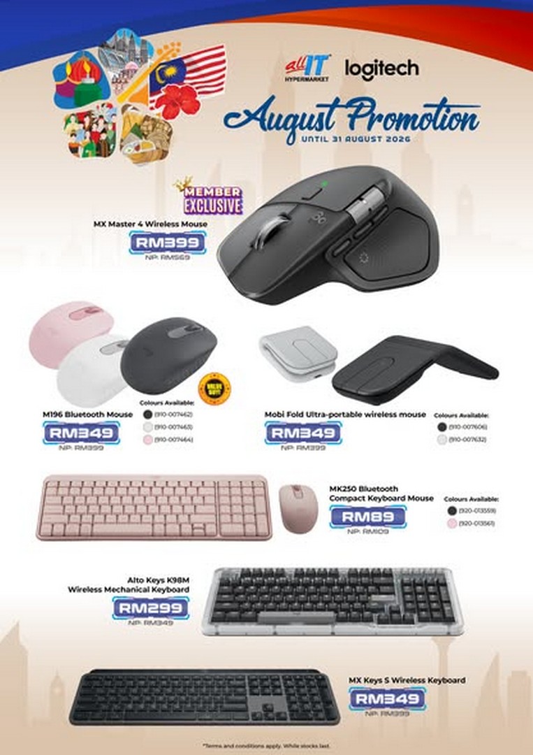 ALL-IT-Hypermarket-Malaysia-Logitech-Logitech-G-Merdeka-Deals-1 Now till 31 August 2026: ALL IT Hypermarket Malaysia: Logitech & Logitech G Merdeka Deals, Member Perks, Free Gifts and Savings Promotion