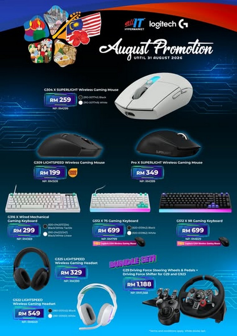 ALL-IT-Hypermarket-Malaysia-Logitech-Logitech-G-Merdeka-Deals Now till 31 August 2026: ALL IT Hypermarket Malaysia: Logitech & Logitech G Merdeka Deals, Member Perks, Free Gifts and Savings Promotion