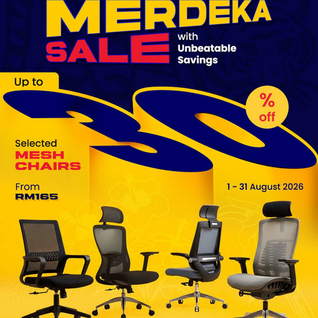 AM-Office-Up-to-30-Off-Mesh-Office-Chairs 1-31 August 2026: AM Office: Up to 30% Off Mesh Office Chairs from RM165: Office Furniture Sale Promotion