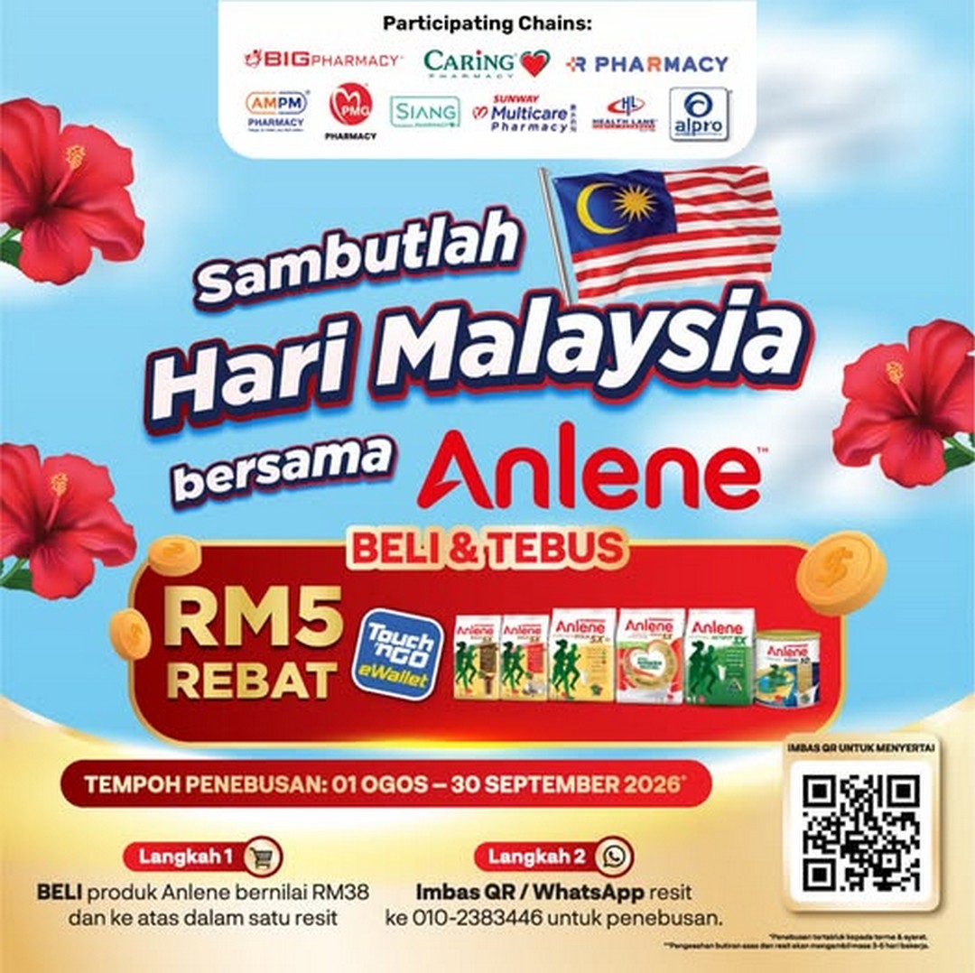Anlene-Malaysia-Malaysia-Day-Promotion 1 August-30 September 2026: Anlene Malaysia: Malaysia Day Promotion with RM5 Touch 'n Go eWallet Rebate Redemption