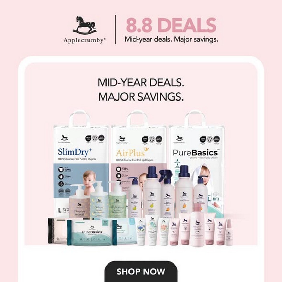 Applecrumby-8.8-Mega-Deals-Promotion 4-10 August 2026: Applecrumby 8.8 Mega Deals Promotion: Enjoy Exclusive Atome Voucher Savings, Bundle Offers and Free Kids Gifts