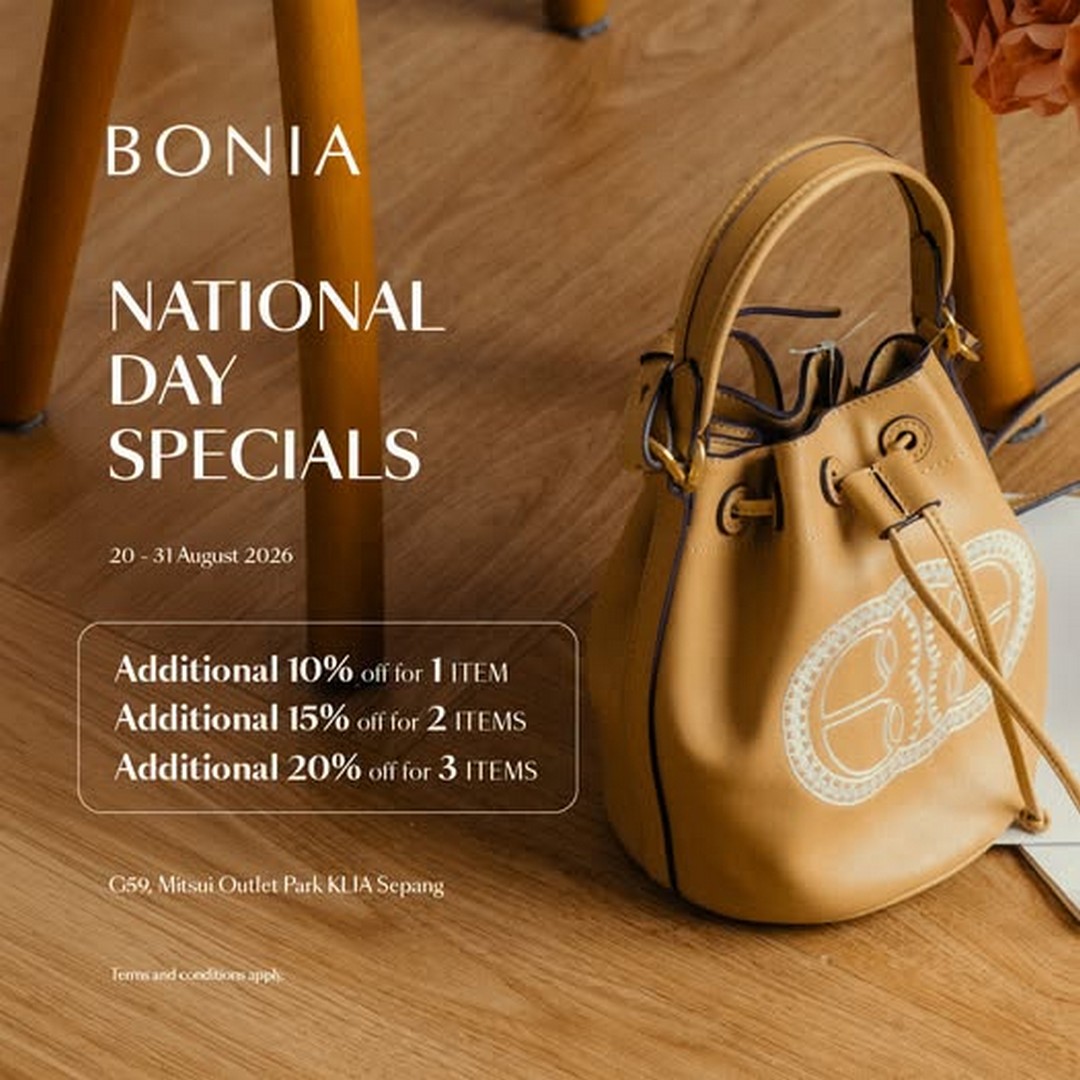 BONIA-National-Day-Special-Sale-–-Enjoy-Up-to-20 20-31 August 2026: BONIA National Day Special Sale – Enjoy Up to 20% Additional Savings at Mitsui Outlet Park KLIA Sepang