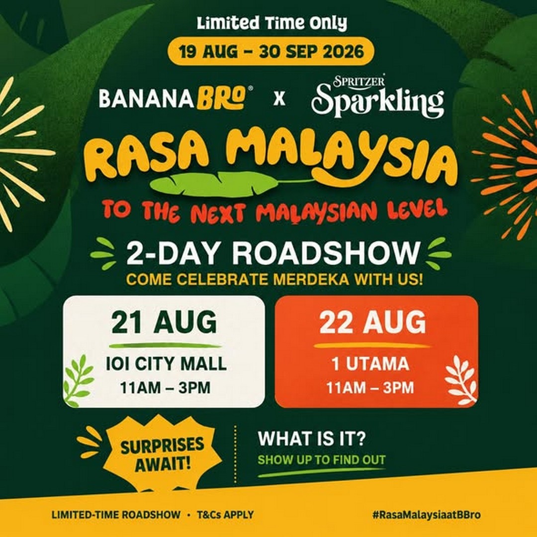 BananaBro-Rasa-Malaysia-with-Spritzer-Sparkling-Roadshow-1 19 August-30 September 2026: BananaBro: Rasa Malaysia with Spritzer Sparkling Roadshow and Sets from RM17.90