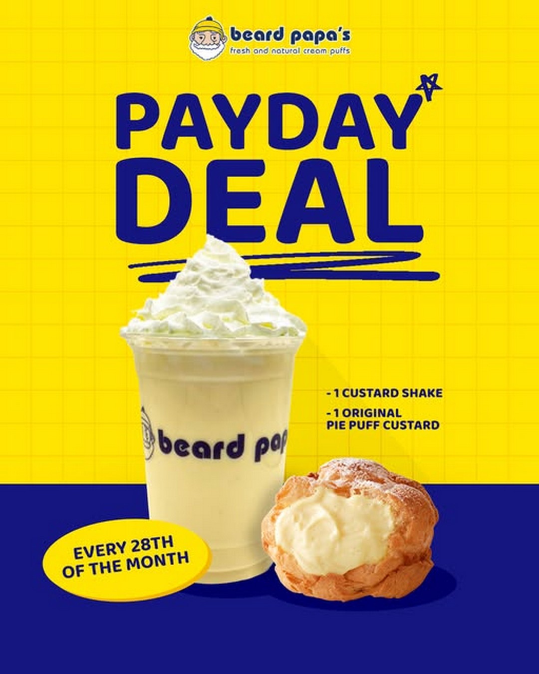Beard-Papas-Malaysia-RM12.90-Custard-Shake 28 August 2026: Beard Papa’s Malaysia: RM12.90 Custard Shake and Original Pie Puff Custard Payday Promotion