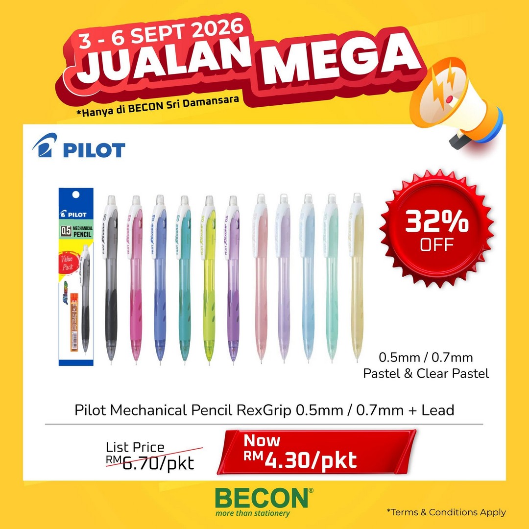 Becon-Stationery-Mega-Sale-Promotion-with-Up-to-70-Off-11 3-6 September 2026: Becon Stationery: Mega Sale Promotion with Up to 70% Off at Sri Damansara, Kuala Lumpur
