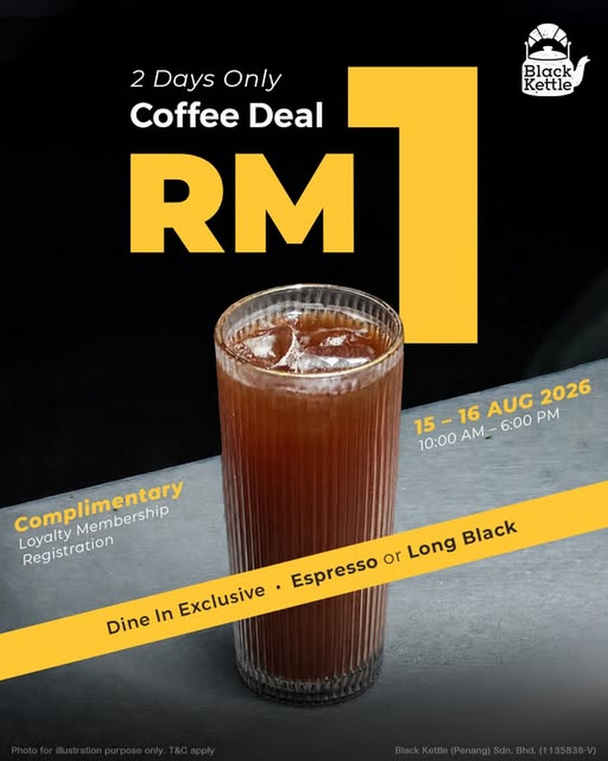 Black-Kettle-Weekend-Sale-Promotion-at-Beach-Street 15-16 August 2026: Black Kettle: Weekend Sale Promotion at Beach Street, George Town, Penang