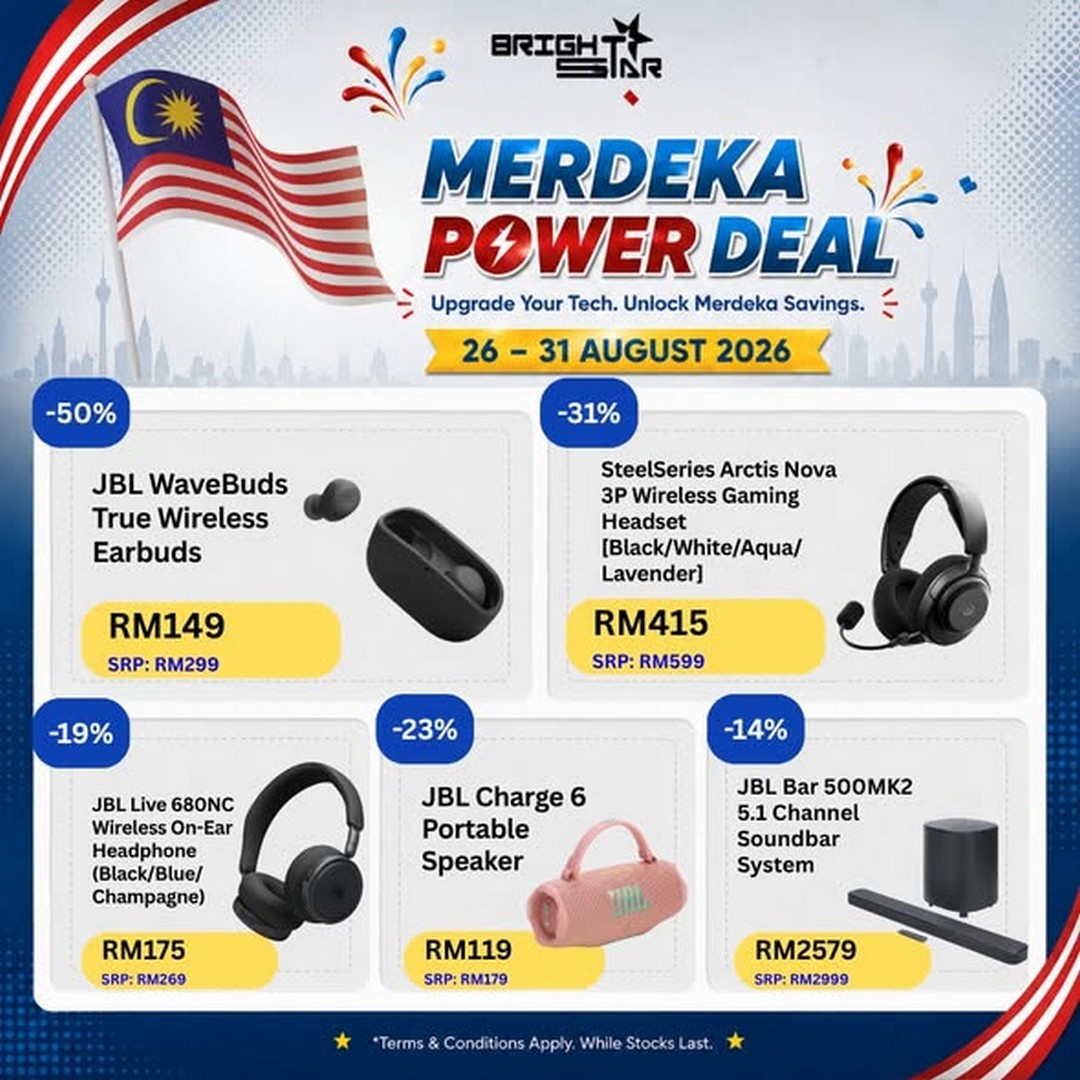 Brightstar-Computer-Merdeka-Power-Deals-Sale-1 26-31 August 2026: Brightstar Computer: Merdeka Power Deals Sale with Up to 66% Off Tech, Gaming Gear and Electronics