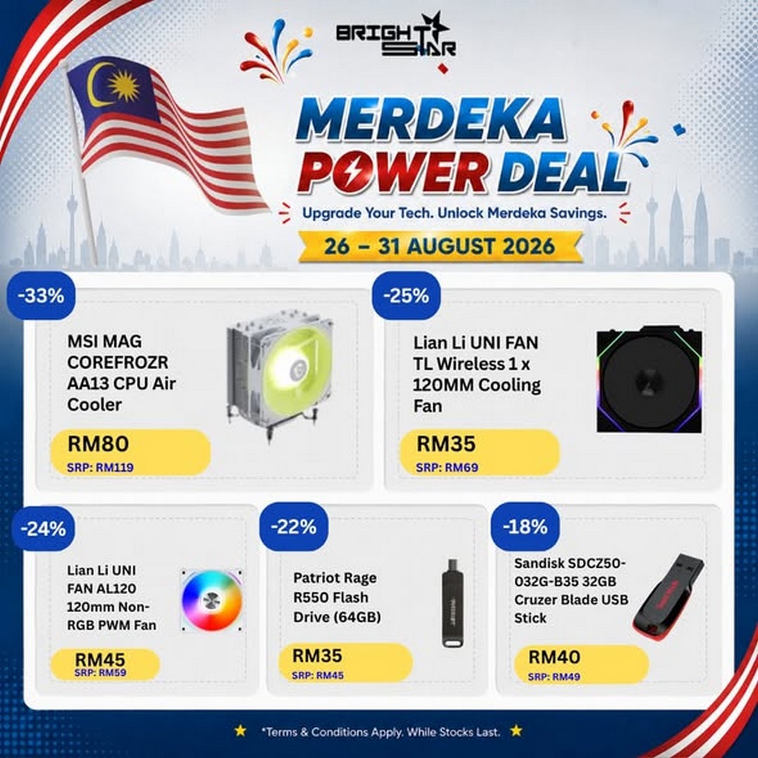 Brightstar-Computer-Merdeka-Power-Deals-Sale-3 26-31 August 2026: Brightstar Computer: Merdeka Power Deals Sale with Up to 66% Off Tech, Gaming Gear and Electronics