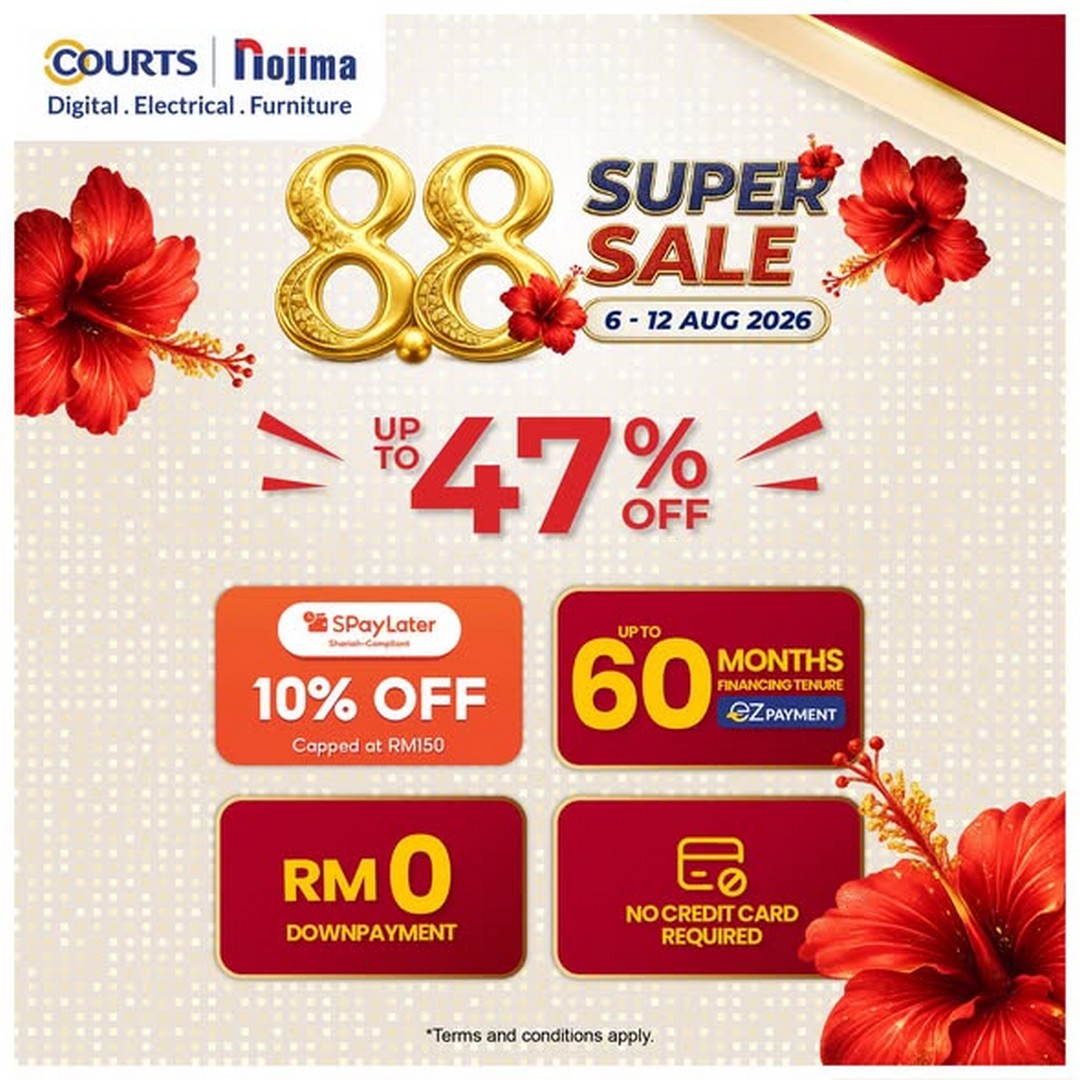 COURTS-Malaysia-Enjoy-Up-To-47-Off-Selected-Home-Appliances 6-12 August 2026: COURTS Malaysia, Enjoy Up To 47% Off Selected Home Appliances, Furniture And More