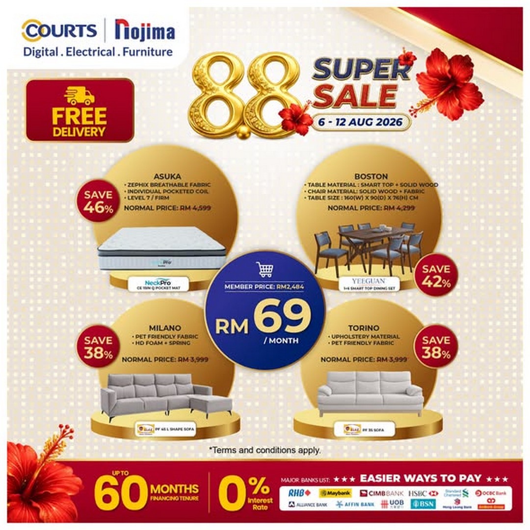 COURTS-Malaysia-Enjoy-Up-To-47-Off-Selected-Home-Appliances2 6-12 August 2026: COURTS Malaysia, Enjoy Up To 47% Off Selected Home Appliances, Furniture And More
