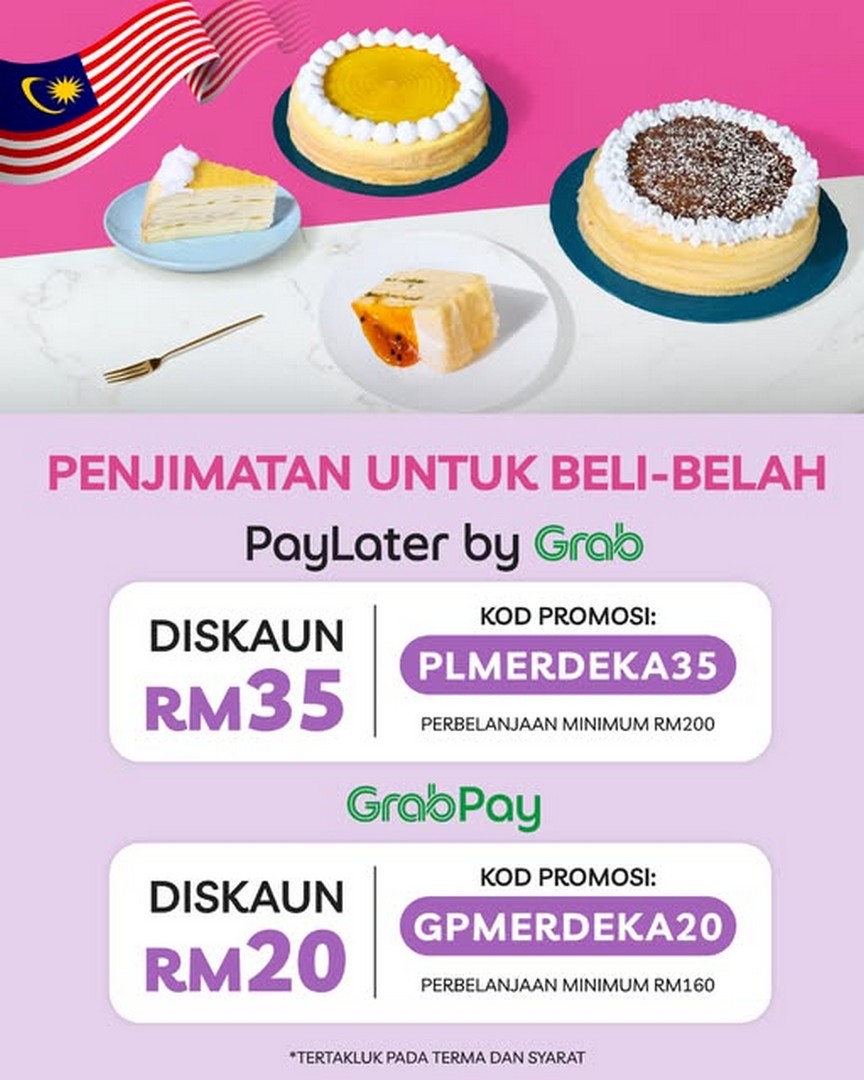 CakeRush-Merdeka-Savings-Promotion 17 August-16 September 2026: CakeRush: Merdeka Savings Promotion with RM35 Off Cakes via Grab Pay Later and RM25 Off with GrabPay