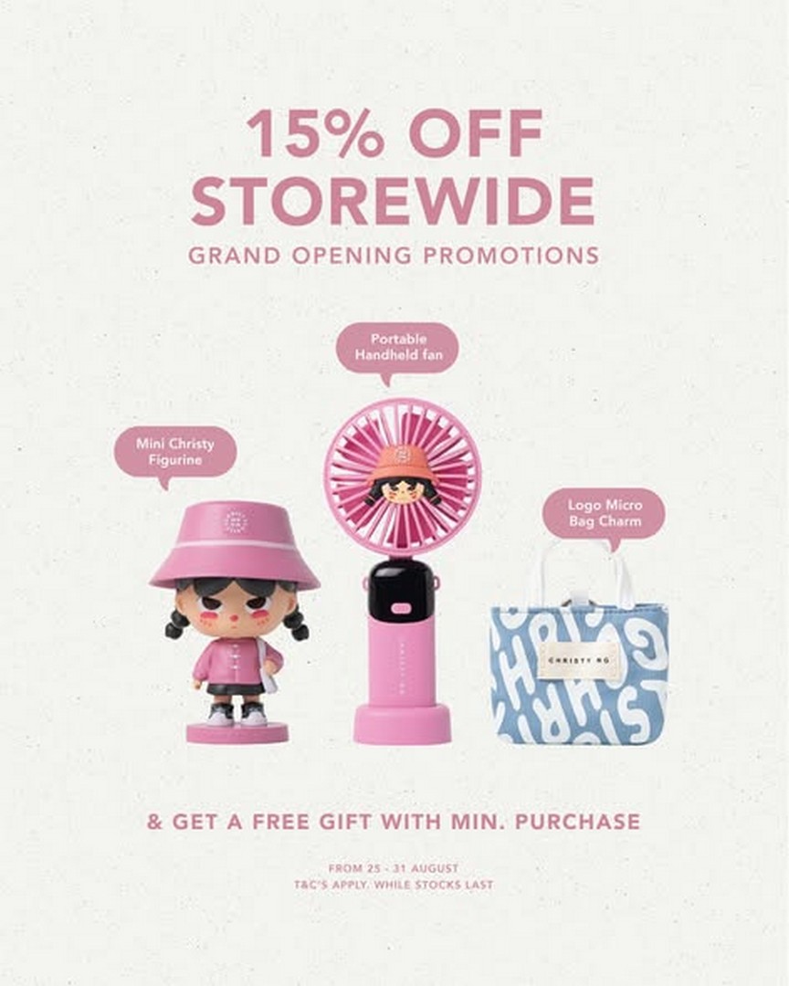 Christy-Ng-Grand-Opening-at-Permaisuri-Imperial-City-Mall 25 August 2026: Christy Ng: Grand Opening at Permaisuri Imperial City Mall with 15% Off Storewide and Gifts With Purchase Promotion