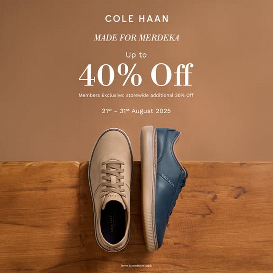 Cole-Haan-Merdeka-Special-Promotion-at-Mitsui-Outlet-Park-KLIA-Sepang 21-31 August 2026: Cole Haan Merdeka Special Promotion at Mitsui Outlet Park KLIA Sepang – Up to 70% OFF + 30% OFF Storewide for Members