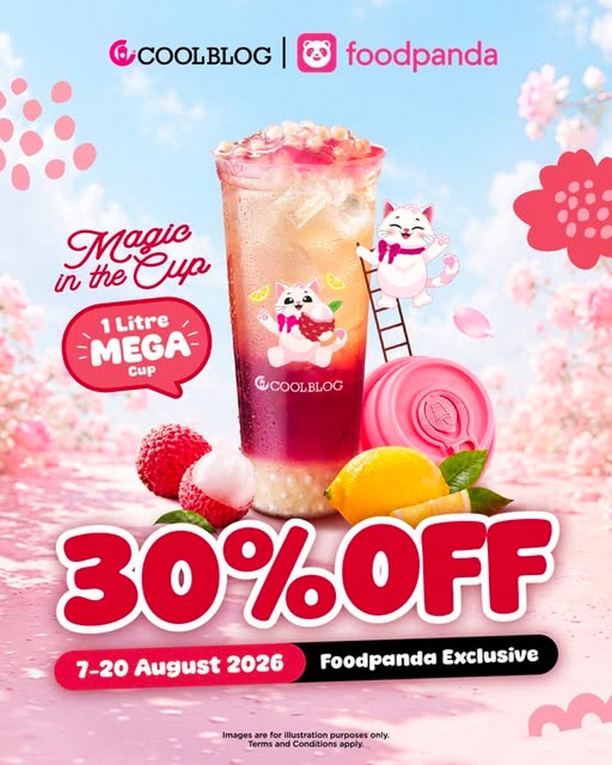 Coolblog-Malaysia-30-OFF-1-Litre-Rose-Lychee-Jasmine-Tea 7-20 August 2026: Coolblog Malaysia: 30% OFF 1-Litre Rose Lychee Jasmine Tea on foodpanda – Exclusive Drink Promotion