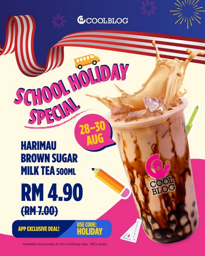 Coolblog-Malaysia-Harimau-Brown-Sugar-Milk-Tea 28-30 August 2026: Coolblog Malaysia: Harimau Brown Sugar Milk Tea at RM4.90 for Coolblog App Users – School Holiday Promotion
